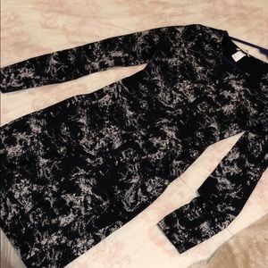 Sexy long sleeve mini dress black/tan